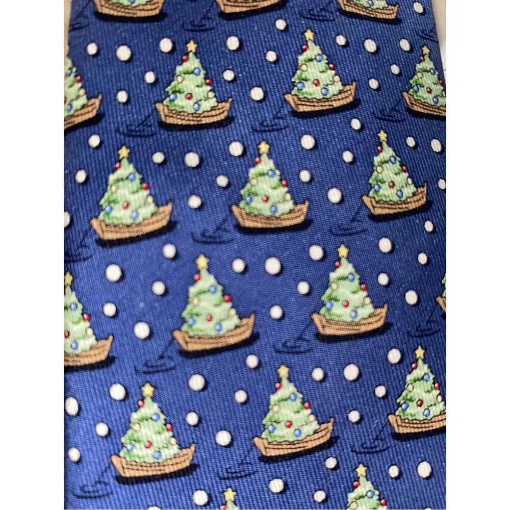 Vineyard Vines Boys 100% Silk Christmas Tree Tie